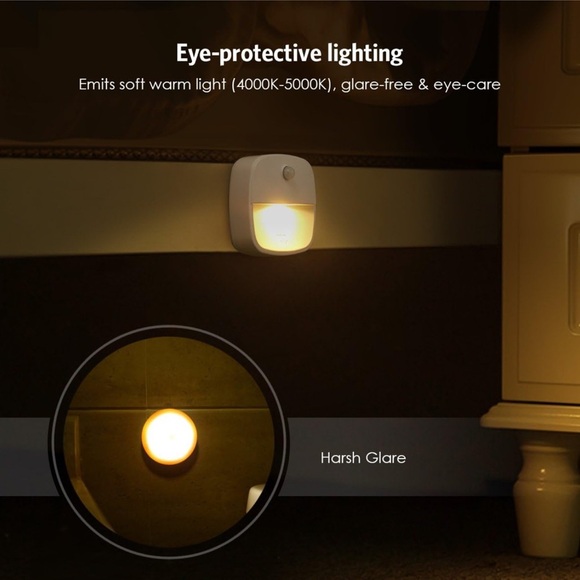 Cordless Stick-On indoor sensor LED Night Light (Warm White 2 pack) - Picture 6 of 9